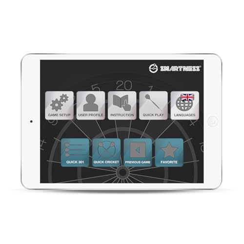 Carromco Elektronische Dartscheibe mit App - Turbo Charger 4.0 - Set: 6 Softdarts, 20 Ersatzspitzen, USB-Kabel, Wandmontage - smartes Dartboard mit Bluetooth, 2-Loch-Segmente, 45 x 51 x 4,2 cm