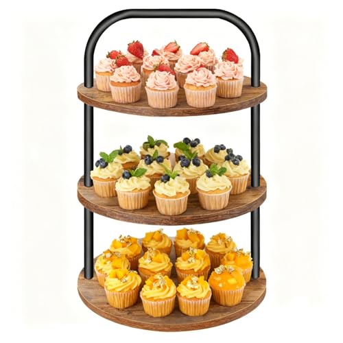 HENAYUK Etagere 3 Etagen Tortenständer, Runde Tortenstützen, Obst Etagere , Für Mehrstöckige Torten Muffins, Kuchen, Desserts, Hochzeit, Geburtstag, Party(1 PACK)