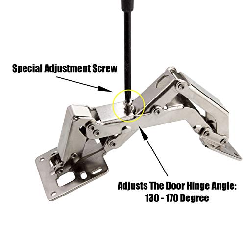 2Pcs 165 Degree Cabinet Hinge, Stainless Steel Kitchen Cabinet Hinges Hidden Cabinet Hinges, Full Overlay Cabinet Hinge With Soft Closing For Lazy Susan Cabinet, Kitchen Cabinet Doors, Wardrobe #TOP1
