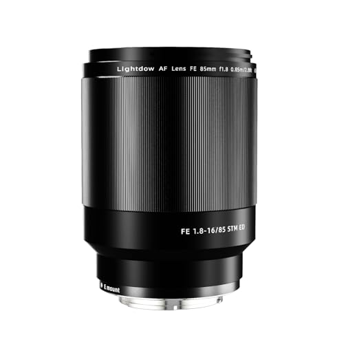 Lightdow AF 85mm F/1.8 �P�œ_�����Y E�}�E���g �~���[���X�J���������Y �t���T�C�Y�Ή� �I�[�g�t�H�[�J�X ���]�������Y �u���b�N Sony ��7�V���[�Y/Sony ��6000�V���[�Y/ZV-E10�V���[�Y�ȂǂɑΉ�