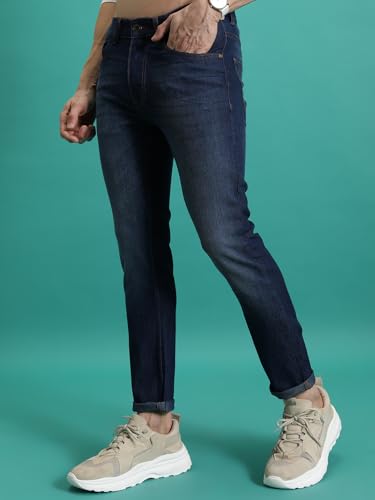 Image of Highlander Men's Straight Fit Jeans | Mid Rise | Stretchable Fabric | Designed for Comfort & Ease of Movement | Jeans for Man