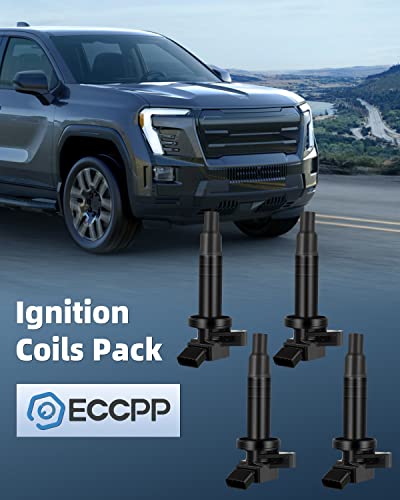 image for ECCPP Ignition Coils Pack of 4 Ignition Coils for Toyota for Corolla f