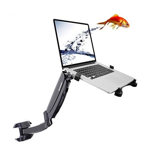 Fleximounts M10 Laptop Wall Mount 2 in 1 LCD arm for 11-17.3 inch Laptop, Notebook Tray Included or 10-24 inch Computer LCDs for Dental Clinic