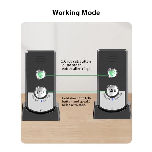 image for Decdeal 2 Pack Intercoms Wireless for Home, Voice Bidirectional Caller