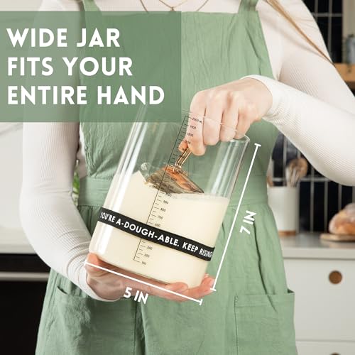 Image of Sourdough Starter Kit with 68oz Jar for Large Batches of Regular and Gluten Free Baking - Perfect for Experienced Microbakers Who Love to Bake More
