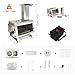 Rocket Stove Stainless Steel Countertop Mini wood Stove Detachable Portable Wood Burning Stove With Chimney and Carrying Bag for Outdoor Cooking Coffee Making Warming Lighting Fire Watching