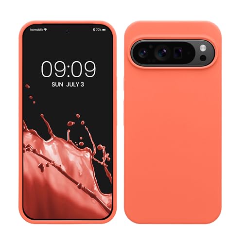 kwmobile Case Compatible with Google Pixel 9 Pro XL Case - TPU Silicone Phone Cover with Soft Finish - Vivid Coral by kwmobile - Used condition - CA$6.17