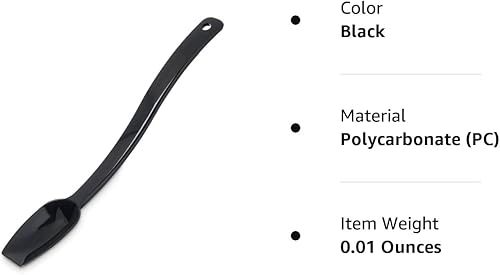 Miniatura 6 de Carlisle Cucharas para servir ensaladabufé, macizas y perforadas, .25 onzas - .8 onzas., Negro, 1