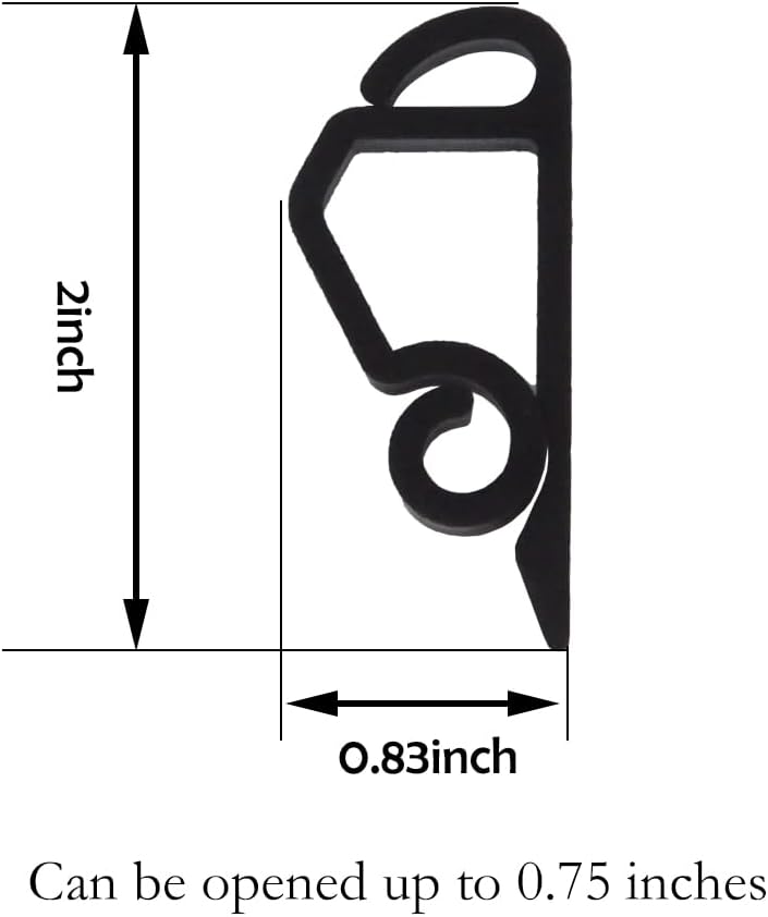 Christmas Light Clips, Outdoor Festive String Siding Clamps, Sliding Hooks, Weatherproof Plastic Clips for Decoration (Black120) image 2