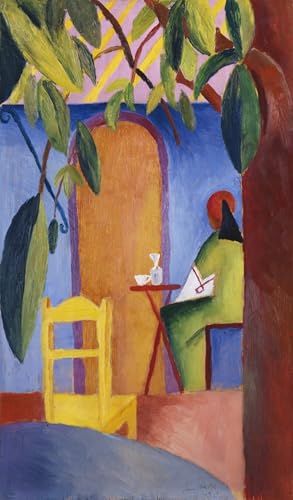 Art Mural Café Turc August Macke Impression Grand Format pour Mur Vide Salon 60x90