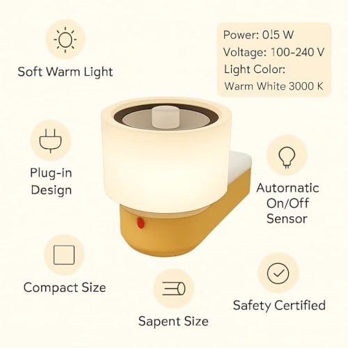 Image of Electric Kapoor Dani Diffuser with Night Lamp | Plug-in Camphor Diffuser for Pooja Room Home Office | Flameless Smoke-Free Aroma Burner | Incense Holder | Compatible with Camphor Essential Oils