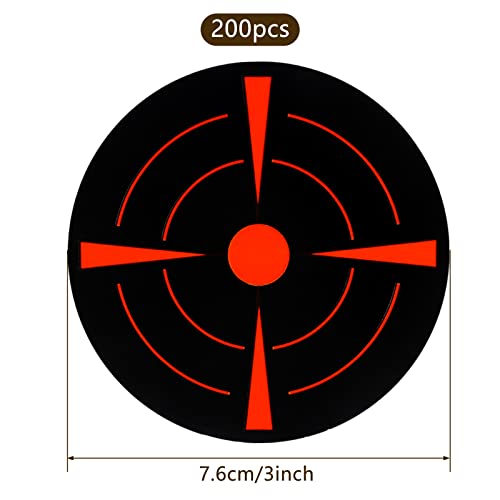 200 Pcs Reactive Shooting Targets 3 Inch Self Adhesive Splatter Targets Stickers High Visibility Paper Targets For Shooting #TOP1