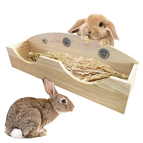 Jasufud Mangiatoia per Fieno di Coniglio in Legno
