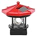 Produktbild Amusingtao Solar Light Dauerhafte energiesparende Leuchtfeuer Smoke Towers Garden Yard Lawn wasserdichte LED Dekorative Outdoor Praktisch drehbar(rot)