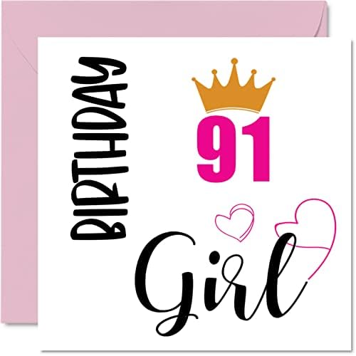 16th Birthday Card for Girls - Birthday Girl - Happy Birthday Cards for 16 Year Old Girl Daughter Sister Granddaughter Cousin Friend Niece, 145mm x 145mm Sixteen Sixteenth Bday Greeting Cards Gift