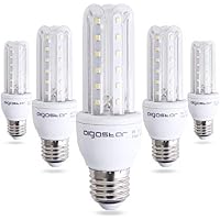 Aigostar 176051 - Bombilla LED T3 3U de 9W, rosca grande y luz