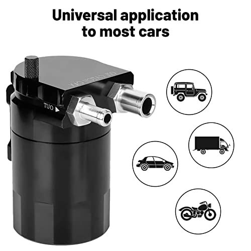 Bomling MY-OCC-1052-BK 350Ml Universal Oil Catch Can 0046 Aluminum Polish Baffled Reservoir Car Oil Catch Can Kit thumb #4