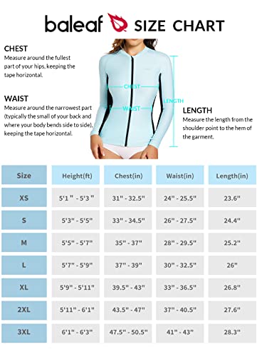 Baleaf Women's Rash Guard Long Sleeve Zip Front Swim Shirts Upf50+ Sun Protection Rashguard Tops Spf Swim Jacket Green/Black M #TOP5