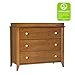 Babyletto Sprout 3-Drawer Changer Dresser with Removable Changing Tray in Chestnut and Natural, Greenguard Gold Certified