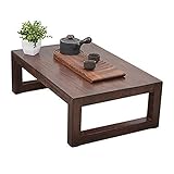 Table basse en bois massif pour salon et bureau, résistante aux hautes températures, facile à nettoyer, table de canapé élégante, 60 x 40 x 20 cm, parfaite pour les cafés et les négociations