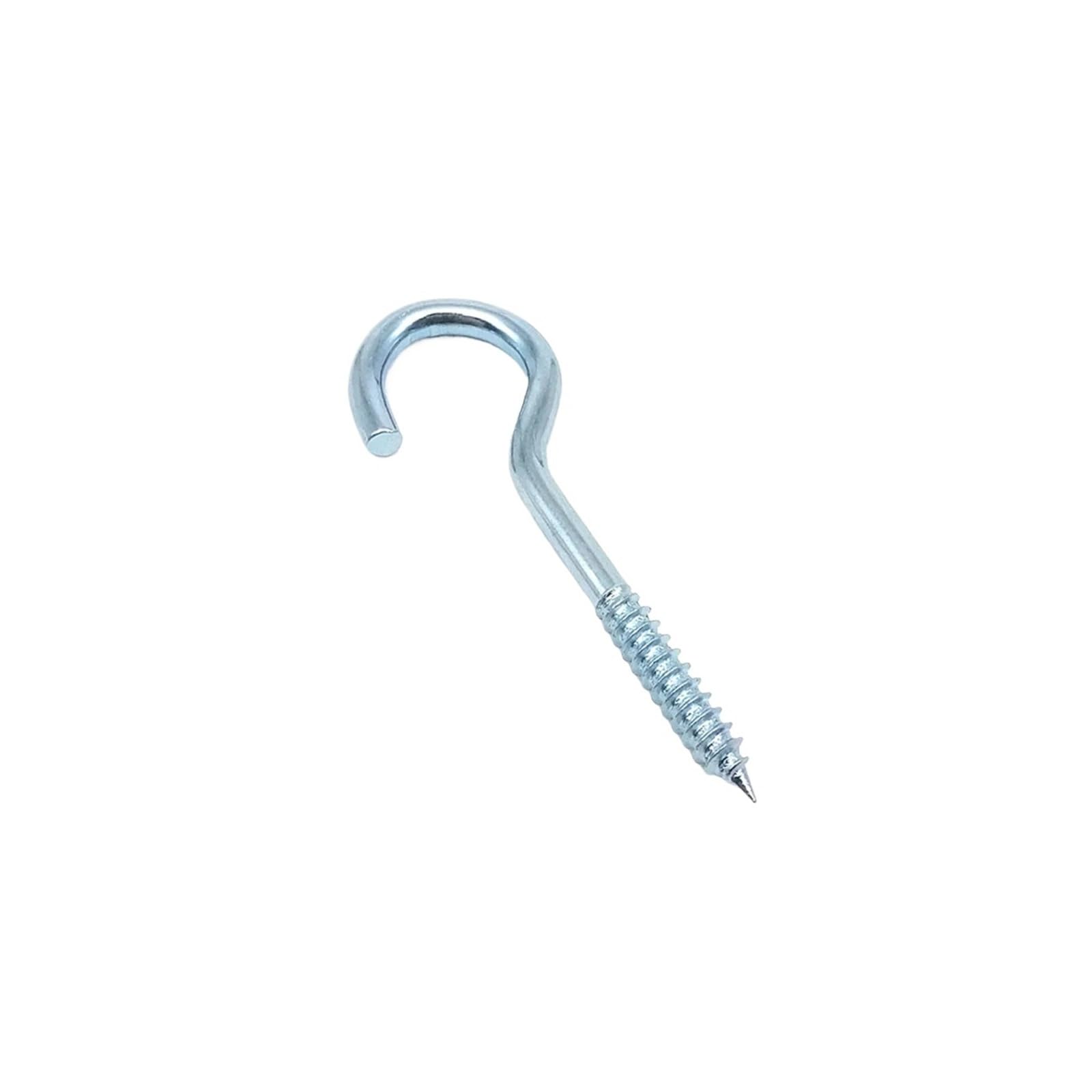 LZTDSBX Cup Hooks Screw 25pc Picture Photo Frame Lamp Light Cabinet Plant Curtain Net Wire Ceiling Eye Bolt Eyebolt in Hanger Hook Clasp(C Shape,Length 50mm)