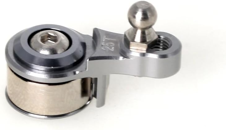 LCX 1/10th RC Crawler Car CNC Machined Aluminum Servo Horn Servo Arm 25T for TRX4 TRX6, Upgrades Parts Accessories (Grey)