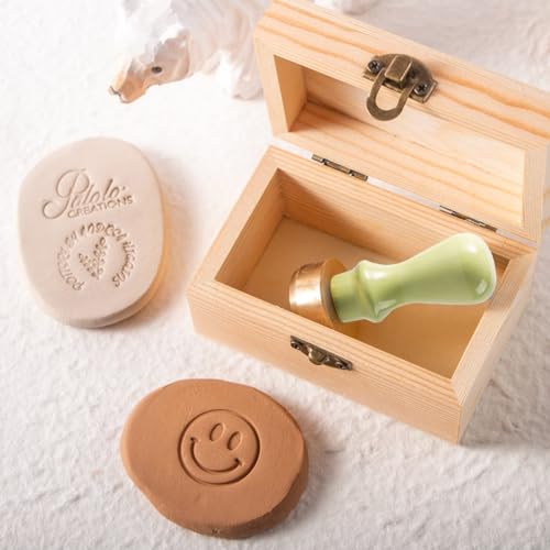 Personalized Clay Stamp | Custom Pottery Stamp | Ceramics Stamp | Gifts for Potter | 12mm Thick Brass Mold for Clay | Pottery Tools - Thumbnail 7