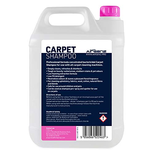 Professional Carpet Shampoo - Low Foaming Extraction Formula Suitable For All Carpet Cleaning Machines (Spring Blossom, 5L)