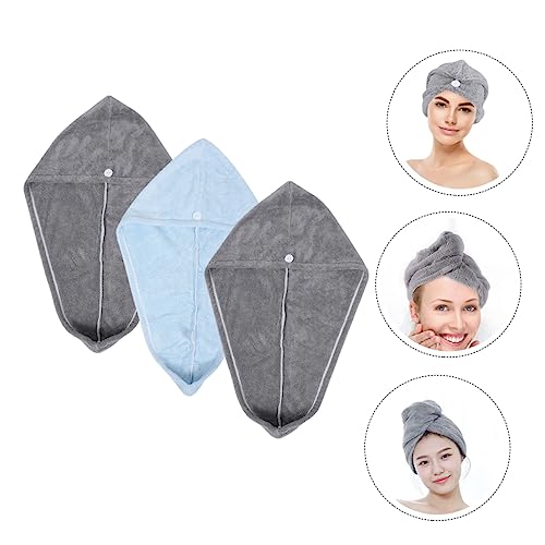 Balacoo 15 Peças Touca De Cabelo Seco Toalhas De Cabeça Convenientes Chapéu De Microfibra Para Cabel