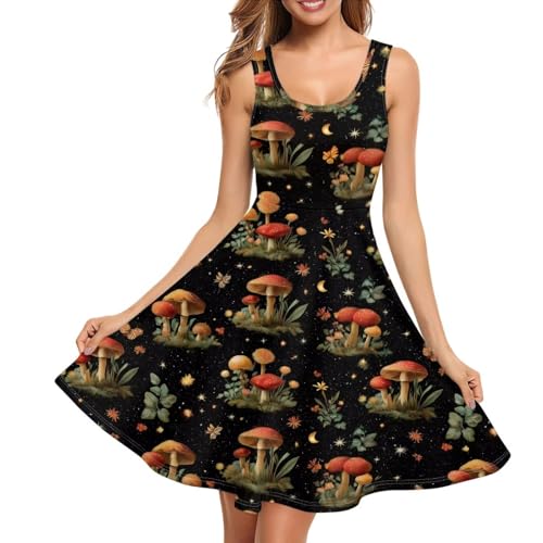 Image of TOADDITDO Womens Summer Sleeveless Tank Dress with 2 Side Pockets XS-4XL Plus Size