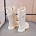 Girls Boots Winter Knee High Zip Up Lace Up Outdoor Booties 2025 Fashion Long Leather Boot for Little Kid Big Kid