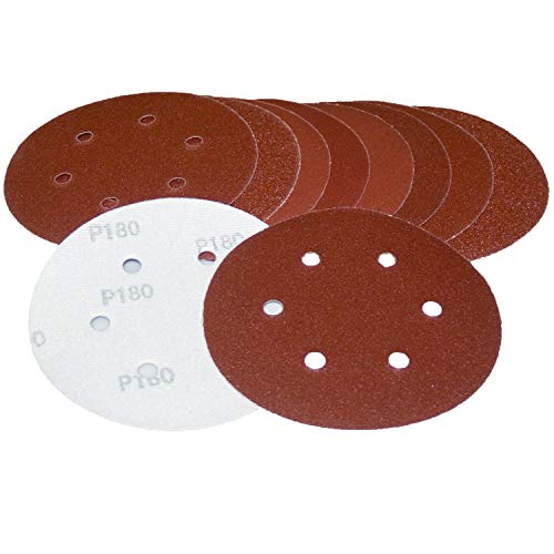 50 Stück Craft-Equip Schleifscheiben 150mm 6 Loch gemischte Körnungen
