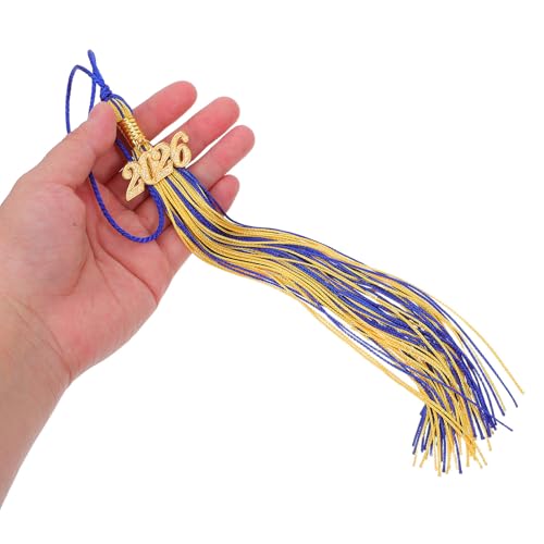 12 Borlas de Graduación 2026 Operitacx Azul y Dorado para Gorro con Dije 5