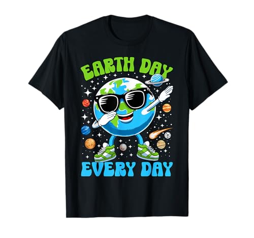 Earth Day Everyday Funny Dabbing Earth Boys Kids Toddlers T-Shirt