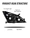 ADCARLIGHTS 2003 2004 2005 2006 2007 Accord Headlight Assembly for 2003-2007 Honda Accord 2/4dr Clear Lens Chrome Housing with Amber Reflector Headlamp Replacement Left and Right Pair（W/O Bulbs）