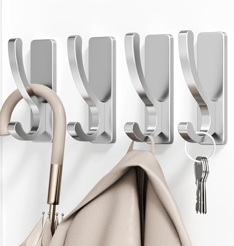 pickpiff Adhesive Wall Hooks for Towels - Sticky Hook Hanging