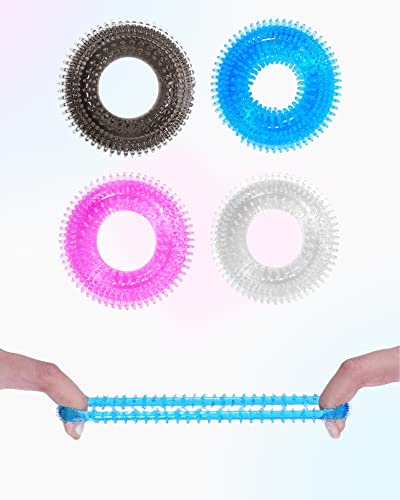 XaiYimee Estiramiento cockringe 4 Anillos de Silicona - 4 Colores