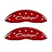 MGP Caliper Covers 12001SCLRRD Caliper Cover with Red Powder Coat Finish, (Set of 4)