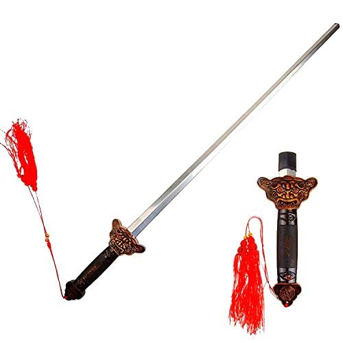 KierHunter Retractable Sword, Tai Chi Kung Fu Martial Arts Magic Sword for Exercises Performance Halloween (Stainless Steel) - Thumbnail 4