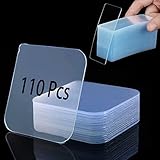 Doppelseitiges Klebeband Extra Stark, 110 Stück Wiederverwendbares Multifunktionales Klebeband Transparent, Klebepads für Teppich, Fliesen, Auto und Küche (2 Size 6x6cm / 5x1.8cm)