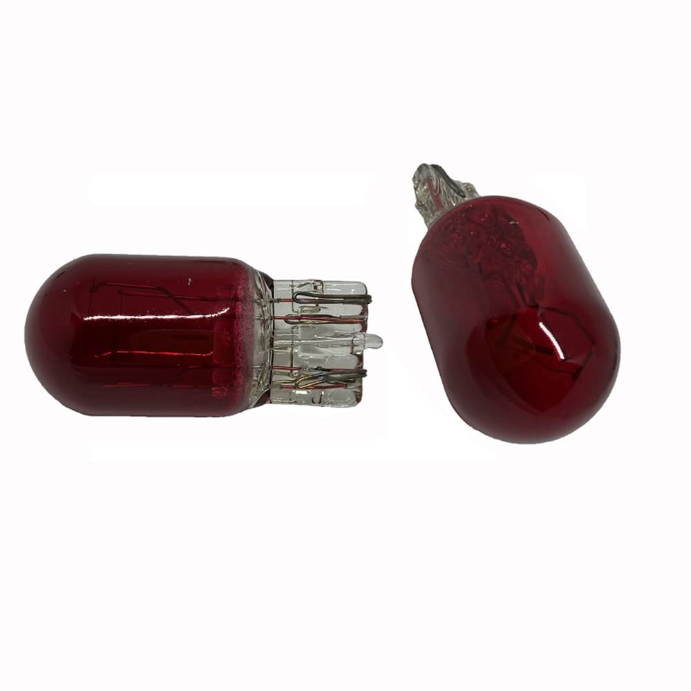 AIVYNA 4 Uds T20 W21 5W 7443 Bombillas Traseras LED Rojo Cristal 580 Coche Miniatura Doble Filamento Giro Parada Freno Bombilla 12V
