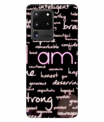 Image of Printed Hard Back Case Cover & Compatible for Samsung Galaxy S20 Ultra | Motivation Quotes (Multicolor) - D1190