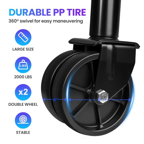 2000 lbs Dual Wheel Swivel Trailer Jack