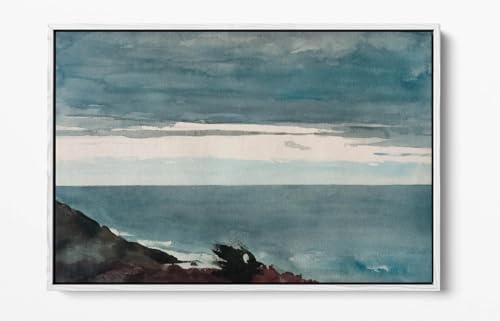 Impression Winslow Homer Prouts Neck Evening cadre blanc grand format
