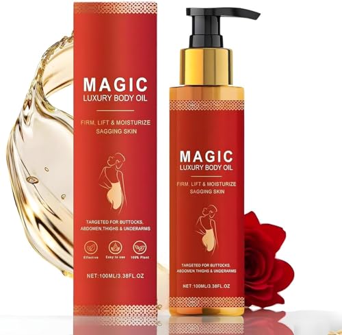 Glow Remedy Oil, Magic Firming Body Oil - Skin Tightening for Sagging Skin, Targeted for Buttocks, Abdomen, Thighs & Underarms, Reduce Finelines, Plumping Moisturizing for Smooth Skin, 100ML