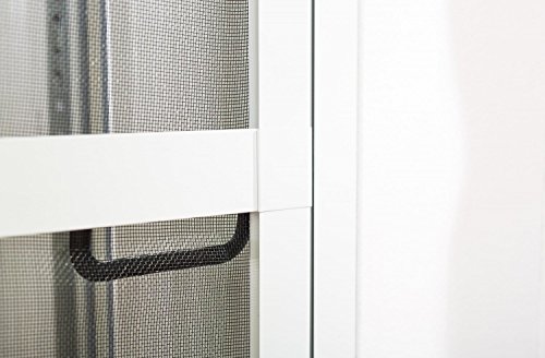Premium Slim PLUS Fliegengitter für Tür bis max. 113 x 233 cm | mit Fiberglasgewebe - Profi Insektenschutz - 120 cm x 240 cm weiß