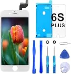 Brinonac Screen Replacement for iPhone 6s Plus 5.5 inch LCD Digitizer Touch Screen LCD Replacement Screen Frame Assembly Full Set with Tools and Screen Protector (White)