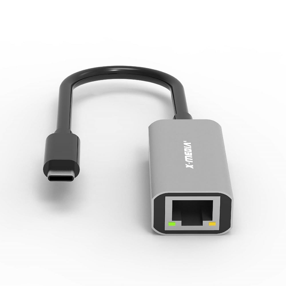 X-MEDIA XM-UE3000C USB 3.0 Type-C 10/100/1000Mbps Gigabit Ethernet LAN Network Adapter, Realtek RTL8153 Chipset, Plug & Play, Windows 11 & Linux Supported