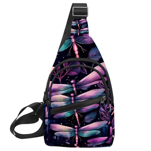 Mochila cruzada de libélula ajustable para running y senderismo unisex