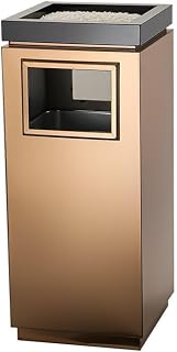 Trash Can Wastebasket Stainless Steel Classification Trash Can Hotel Lobby Vertical Outdoor Shopping Mall Elevator Hall Ashtray Peel Box Indoor Garbage Bin,E